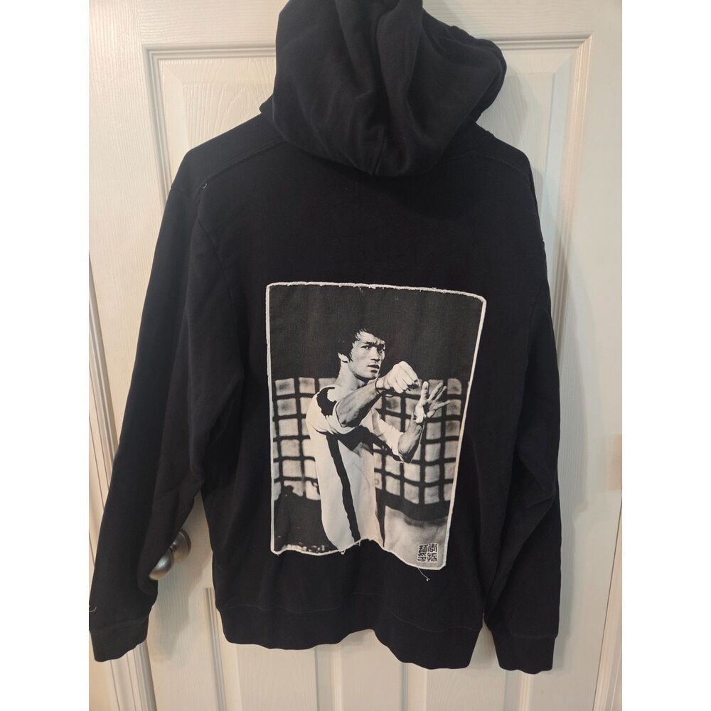 ​Ovadia & Sons x Bruce Lee Jeet Kune Do Hoodie Black Embroidered Graphic Mens XL